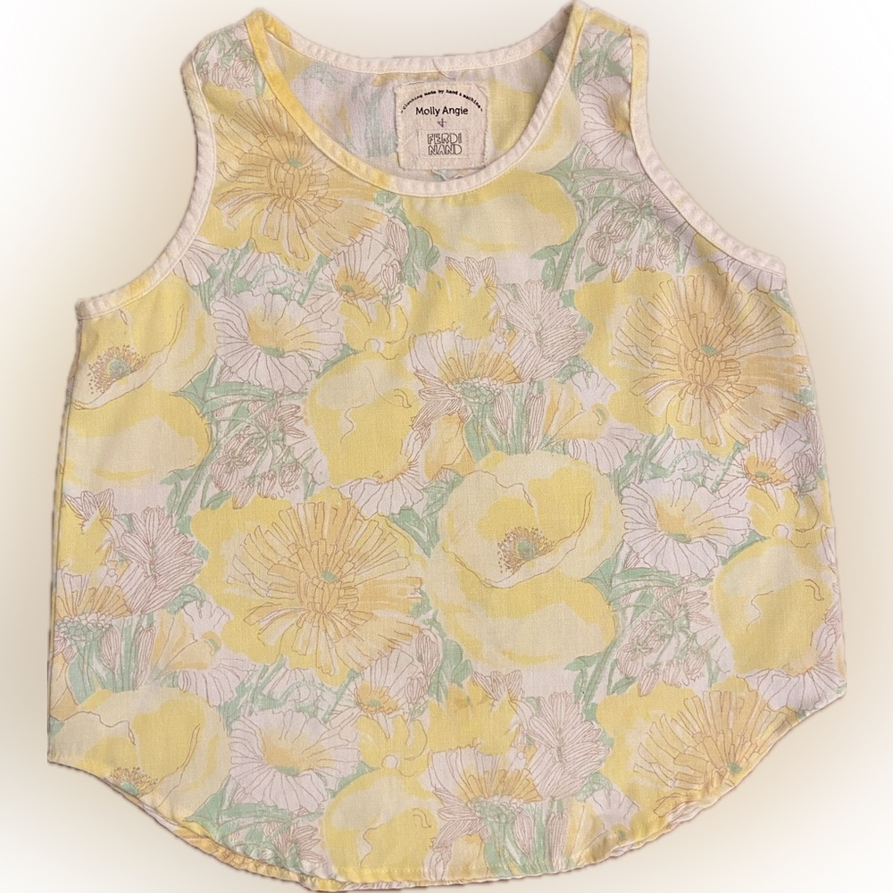 VINTAGE handmade cotton women floral tank